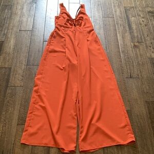Autumn Orange Sleeveless pantsuit